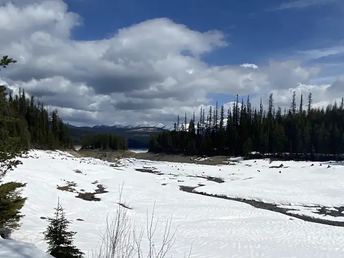 The view looking west from Lost Johnny campground