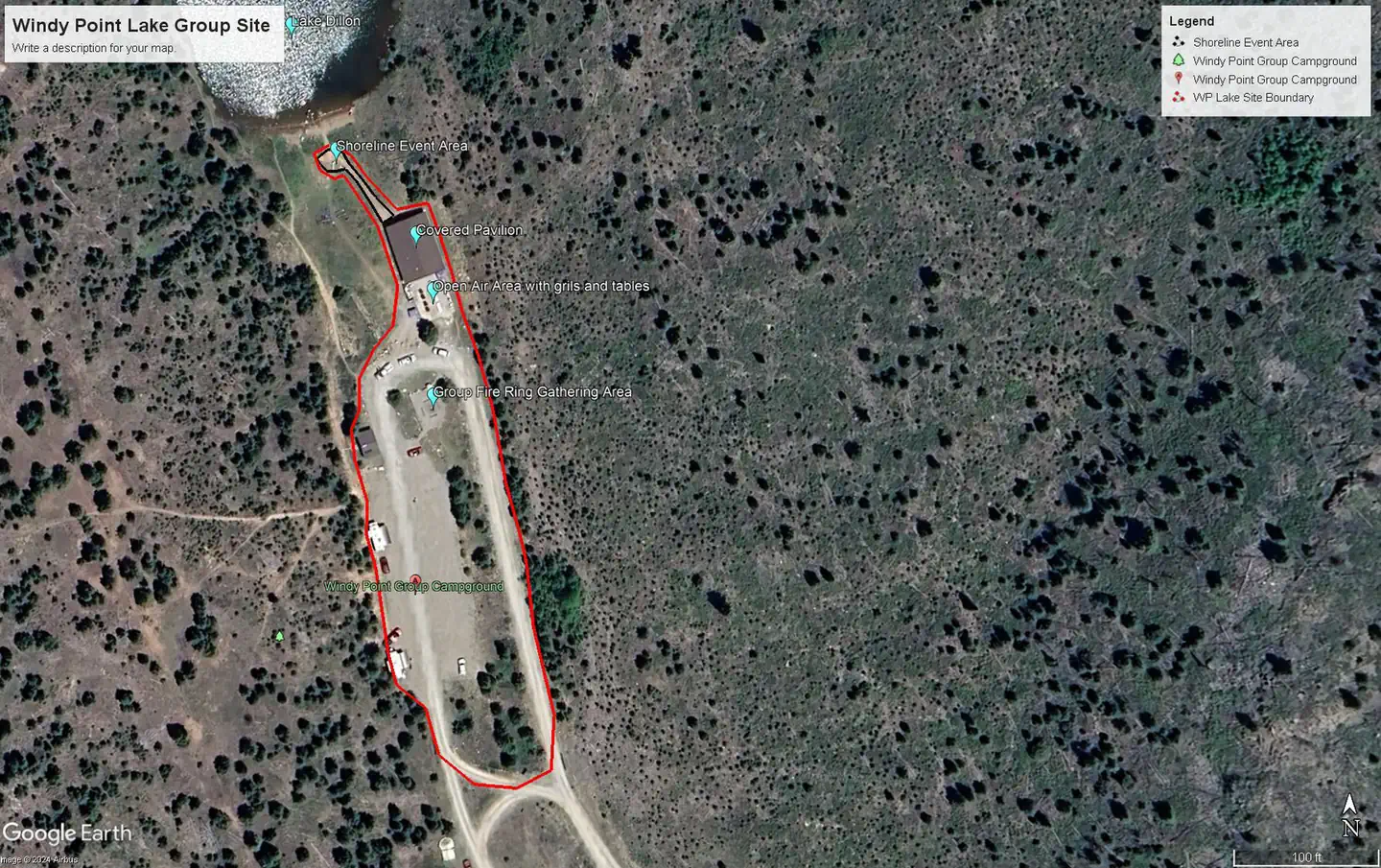 Windy Point lake Group Site Boundaries