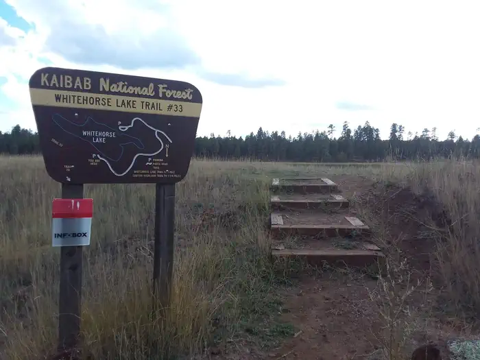 Start of a trail with map