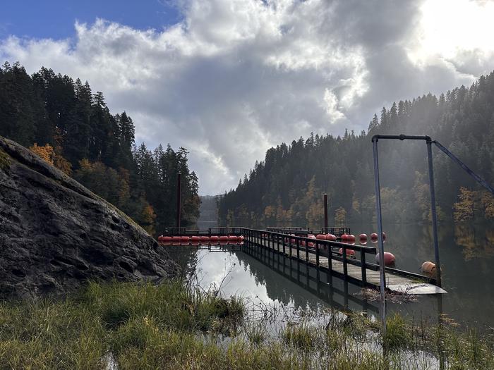 View of fishing dock from the day use area.