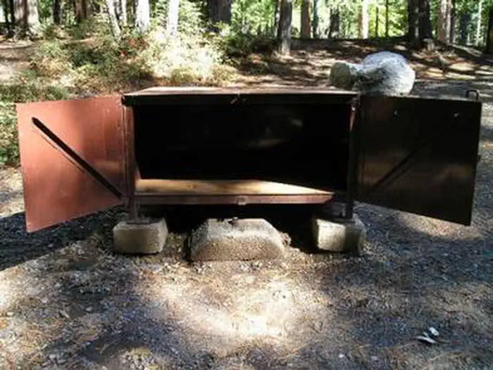 Food locker example with doors open